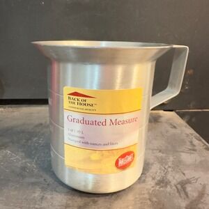 Tablecraft Aluminum Graduated Measure 1‎ Quart 95 Liter Commercial Kitchen Tool